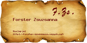Forster Zsuzsanna névjegykártya