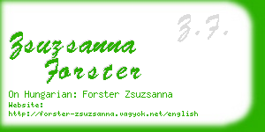 zsuzsanna forster business card